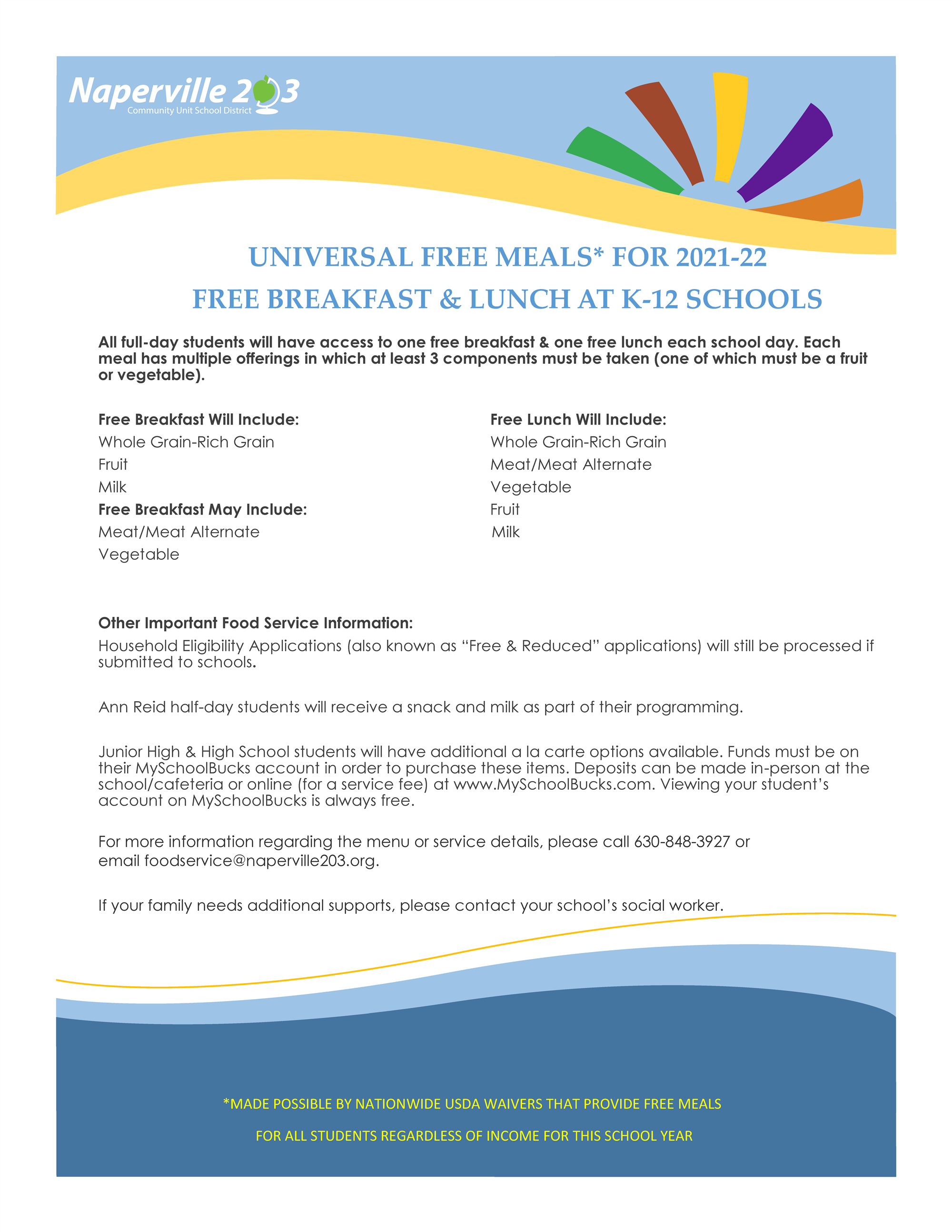 free meal flier